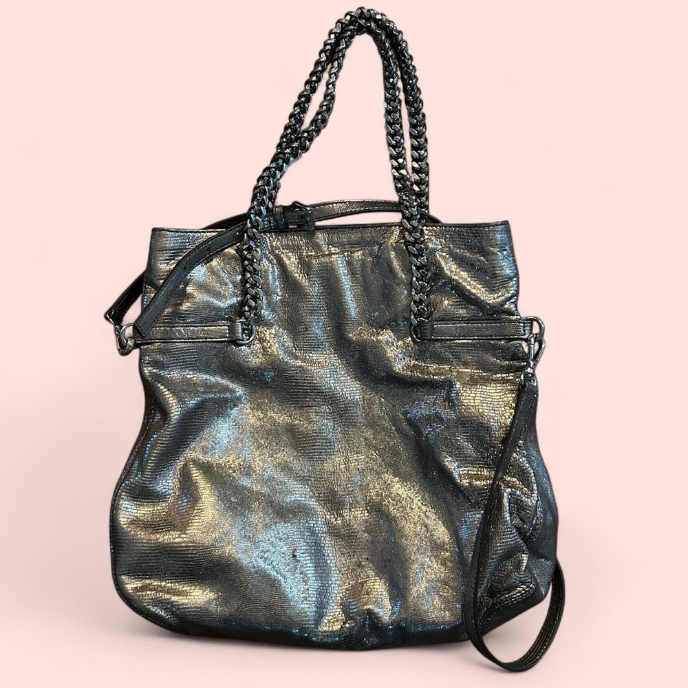 Michael Kors Metallic Silver Crossbody Bag